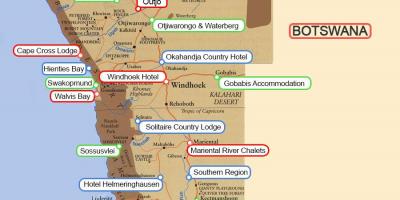 Кемпинги в Намибии карте